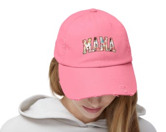 Mom Life Baseball Cap Distressed Mama Hat Adjustable Mom Hat for Mother’s Day Cute Casual Mom Baseball Cap Gift New Mom Birthday Party Favor