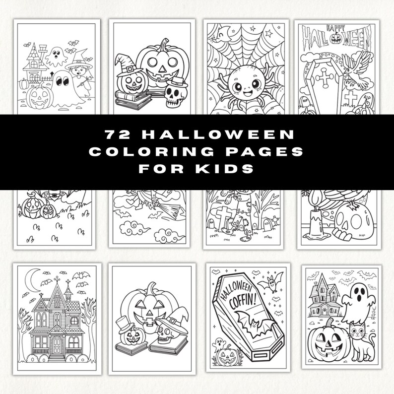 Halloween Coloring Pages for Kids | Printable Spooky Activity Sheets ...