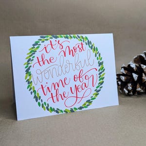 KERSTKAART | Handgeschreven kaart 'It's The Most Wonderful Time of the Year'