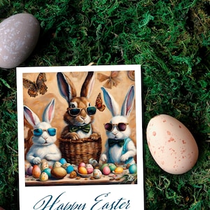 Ostergrusskarte | Coole Osterhasen Karte  | Ostern Karte | Lustige Karte zu Ostern | Ostern Postkarte | Lustige Ostergrüße