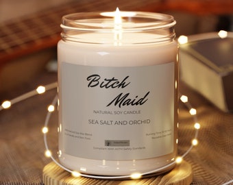 Scented Soy Candle, 9oz, Sea Salt and Orchid