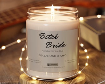 Scented Soy Candle, 9oz, Sea Salt and Orchid