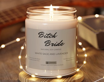 Scented Soy Candle, 9oz, White Sage and Lavender