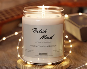 Scented Soy Candle, 9oz, Coconut Cream and Cardamom
