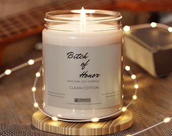 Scented Soy Candle, 9oz, Clean Cotton