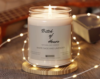 Scented Soy Candle, 9oz, White Sage and Lavender
