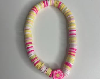 pink flower bracelet