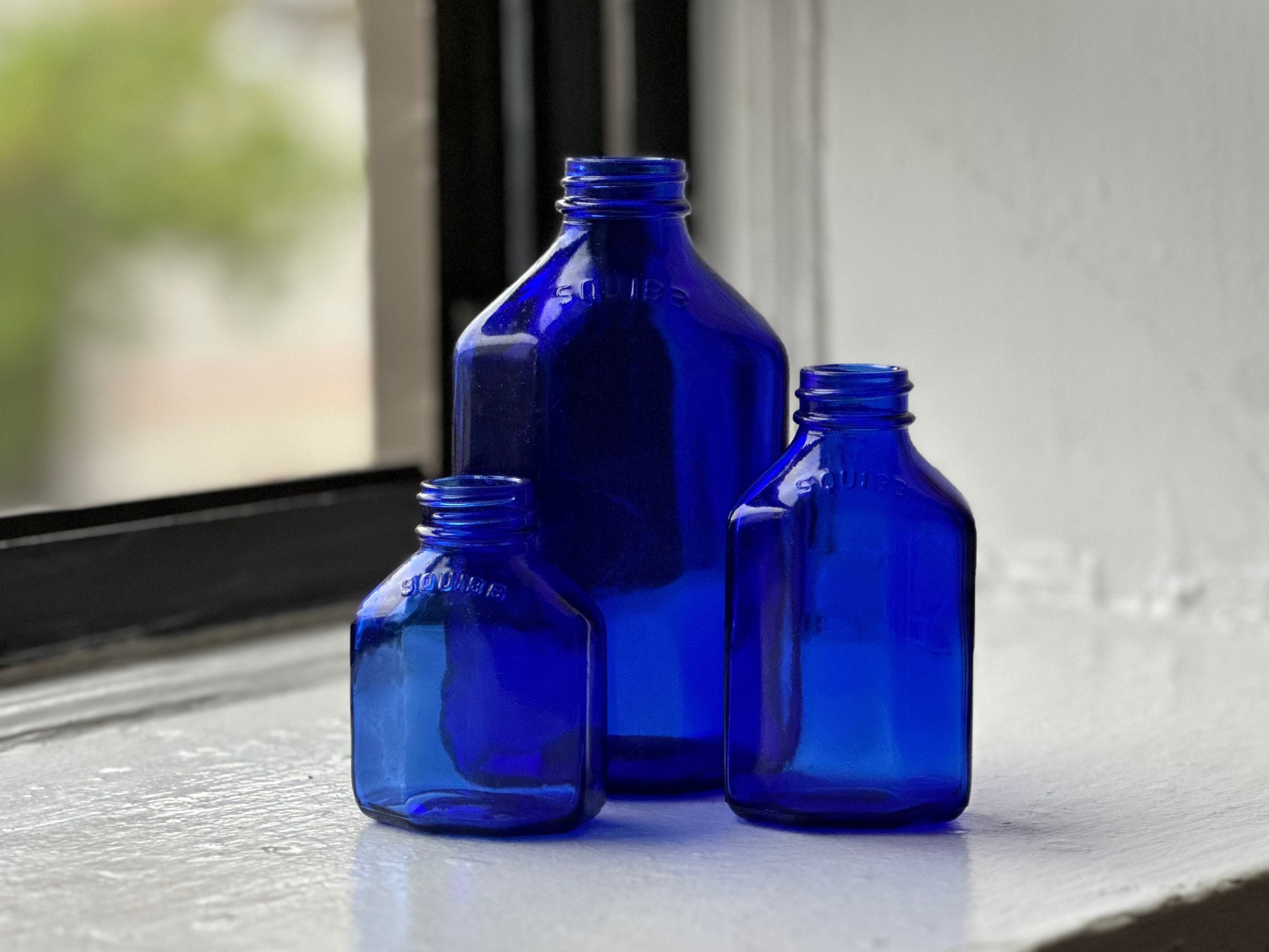 Antique blue bottles - Etsy 日本