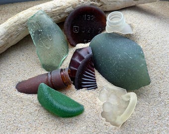 Mixed Size Sea Glass Pieces (1 to 4 Inches) for Terrariums, Crafts, and Decor – Authentic NYC Beach Glass