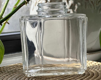 Coty Clear Glass Perfume Bottle Vintage / Cute bud vase