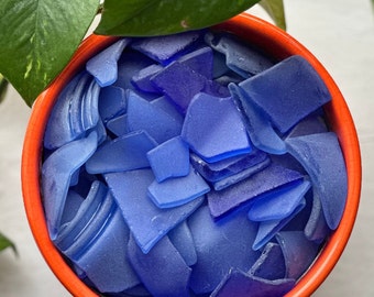 Cobalt Blue Tumbled Sea Glass from NYC | Mixed Sizes Vintage Glass