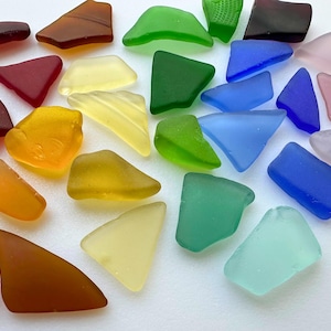 0.75–1.25 Inch Tumbled Sea Glass Pieces Multicolor – Bulk Vintage Beach Glass for Jewelry Making and Home Decor