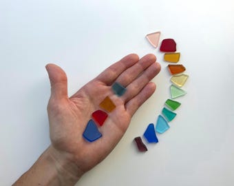 Medium Sea Glass Mix – Multicolor Tumbled Pieces (0.75–1.25")