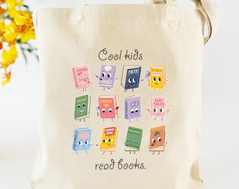 Bolsa de lona para niños "Los niños leen libros"