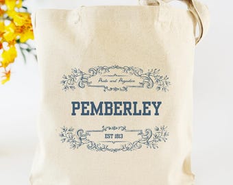 Pride and Prejudice Tote Bag: Jane Austen Book Lover Gift