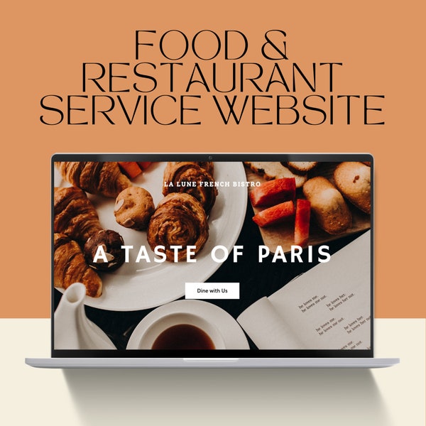 Food Restaurant Canva Website | Done for you restaurant website | custom website | Canva Website Template |food Canva Website Template |