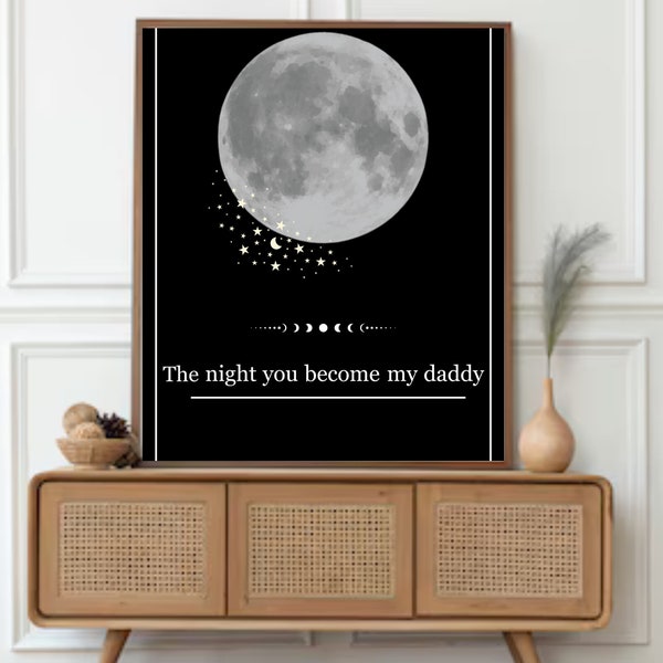 Custom Moon Phase, Personalized Moon Phase Print, Moon by Date Wall Art, Birth Poster, Birthday Moon Phase, Couple Gift, Anniversary Gift