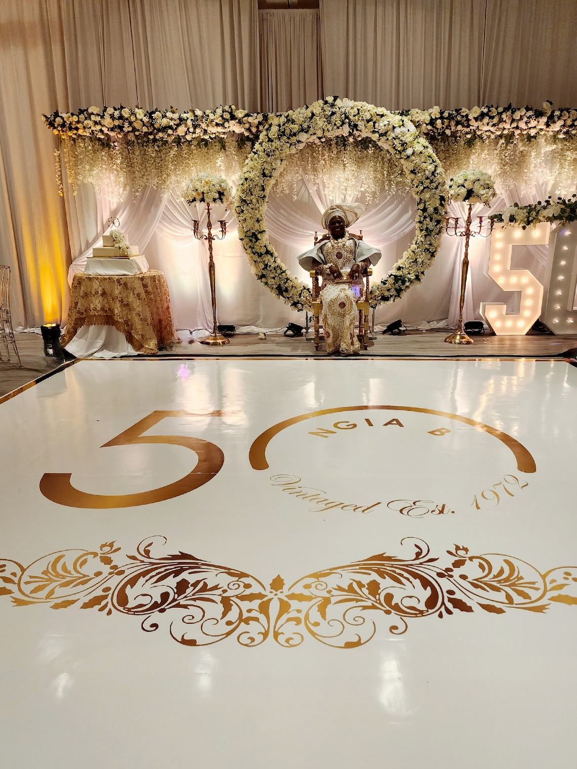 Customizable Birthday Decal Dance Floor Wrap Gloss/matte Removable