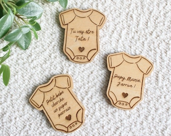 Magnet Body Bébé Personnalisé – Annonce Grossesse, Cadeau demande Parrain Marraine