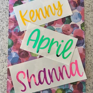 Holographic Name Decal