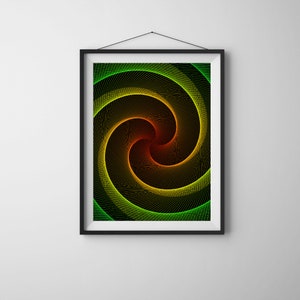 Abstract Swirl | Trippy Digital Download Modern Wall Art | Colorful Psychedelic Art | Instant Download | Geometric Art Print