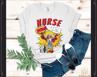 Female Nurse Superpower, Nurse Shirt, Funny Nurse Tshirt, Gift For Nurse, Healthcare Workers Shirts, Registered Nurse