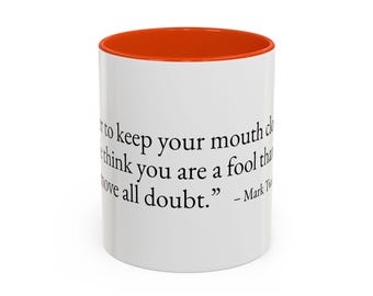 Mark Twain Quote-koffiemok, literair cadeau, kleurrijke keramische mok