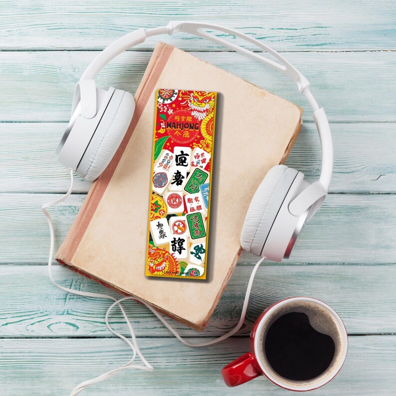 Mahjong Bookmark | Games | Hostess Gift | Board Games - Etsy