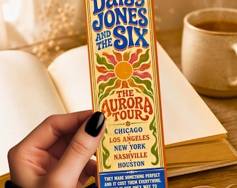 Daisy Jones and the Six Bookmark | Taylor Jenkins Reid Literary Gift | Rock Music | Bookish | 70s Music  | TJR