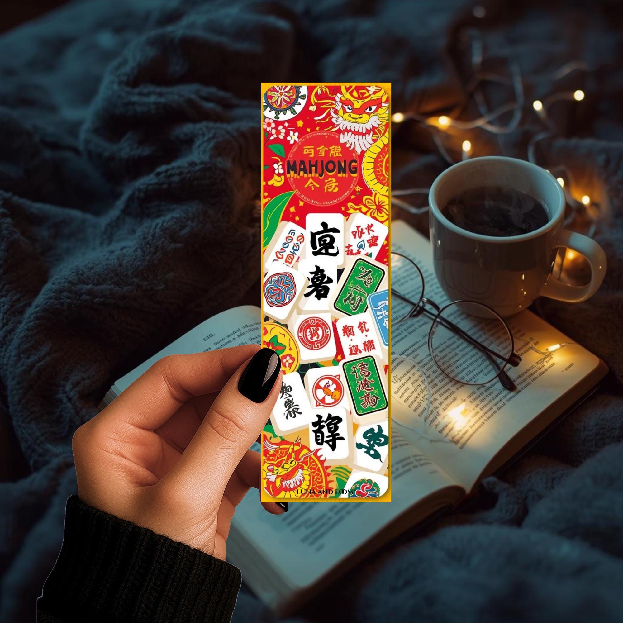 Mahjong Bookmark | Games | Hostess Gift | Board Games - Etsy