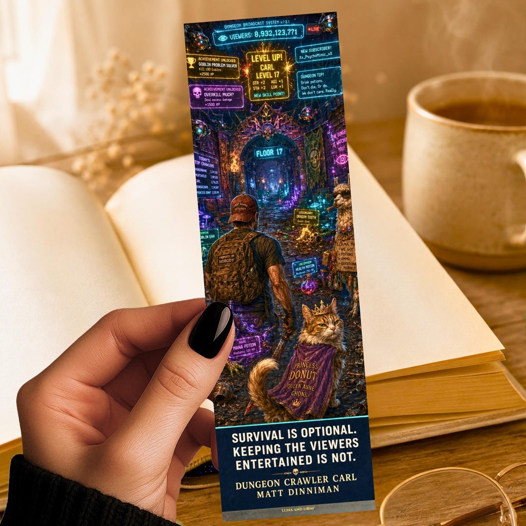 Dungeon Bookmark | Crawler | Princess Cat | Fantasy | DCC Fan | Litrpg ...