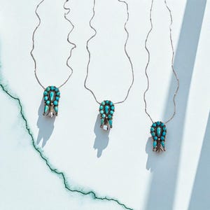Vintage Turquoise Squash Blossom Necklace
