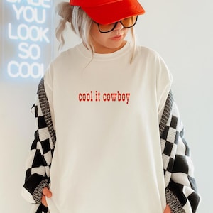 Cool It Cowboy- Red Short Sleeve Tee