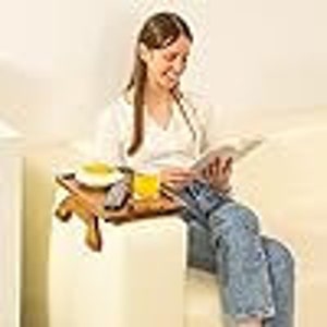 1pc Wooden Armrest Sofa Tray, Foldable Table Tray, Arm Tray For Sofa image 8