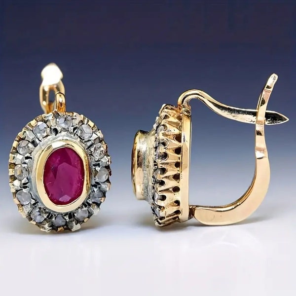 2pcs Couples Popular Hip Hop Round Earrings Golden Men's Jewelry Earrings Unisex Earrings