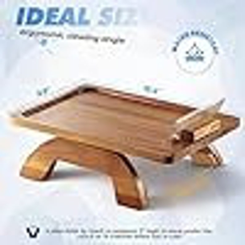 1pc Wooden Armrest Sofa Tray, Foldable Table Tray, Arm Tray For Sofa image 2