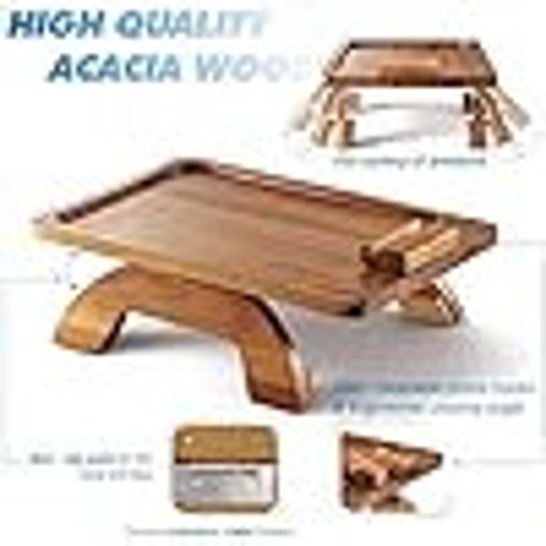 1pc Wooden Armrest Sofa Tray, Foldable Table Tray, Arm Tray For Sofa image 10