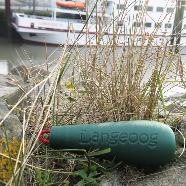 Langeoog Nordsee Schlüsselanhänger Schlüsselboje aus recyceltem Fischernetz