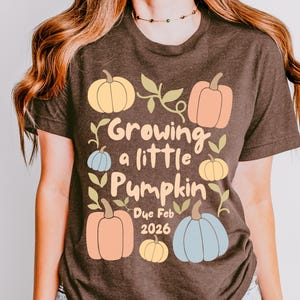 Fall Pregnancy Announcement shirt, Thanksgiving pregnancy reveal, Baby shower shirt for mom, Autumn Baby Announcement, Expecting mom tee