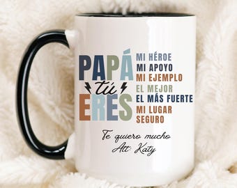 SPANISH Dad Coffee Cup, Dia del Padre, Father's Day Gift for Latino Dad