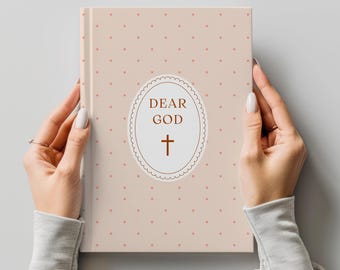 Personalized Prayer Journal, Polka Dot Christian Notebook, Bible Study Journal Gift for Her, Baptism Confirmation Devotional Keepsake