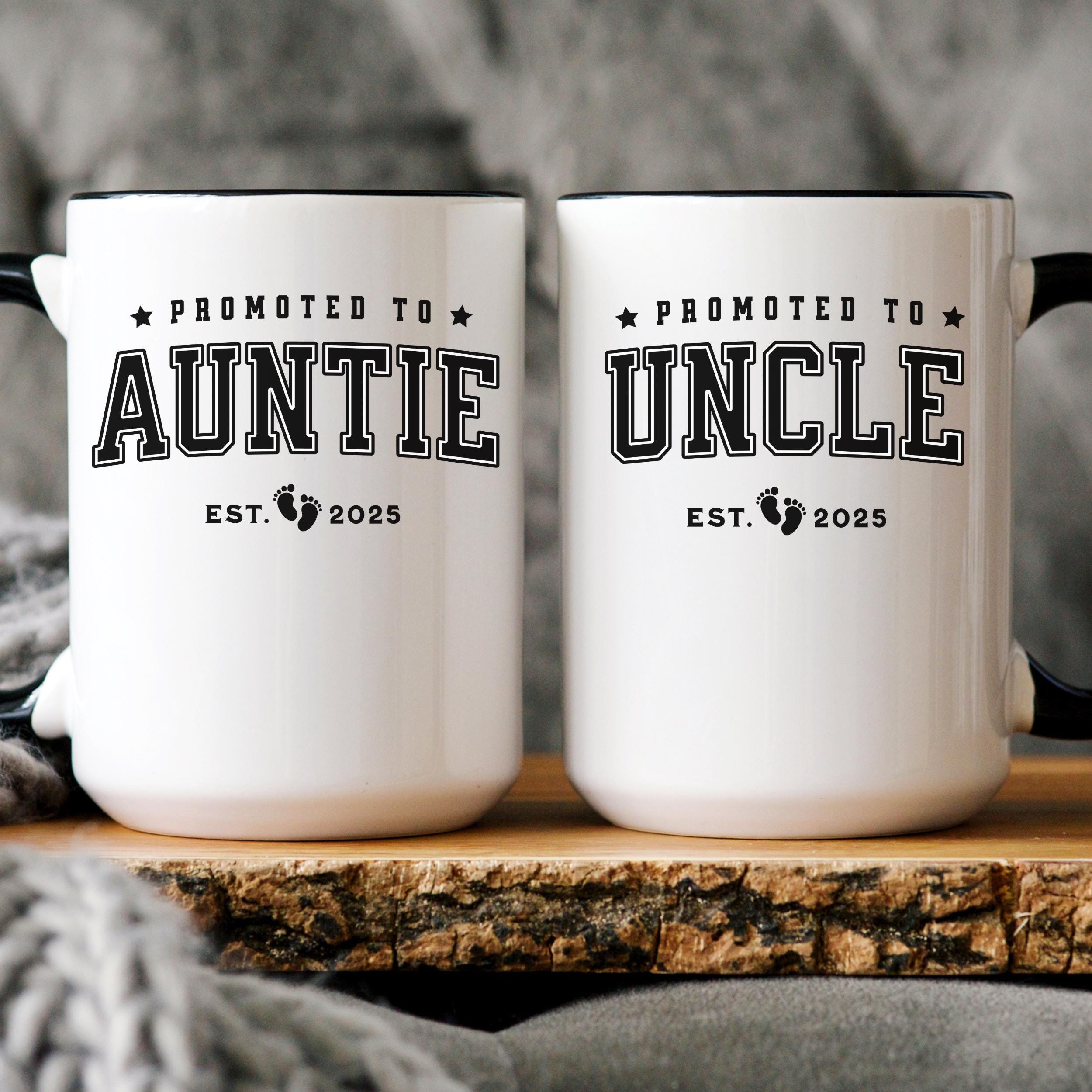 Aunt and Uncle Coffee Mugs - Baby Announcement Gift - Etsy