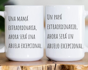 Abuela Abuelito Pregnancy Announcement Mug: Spanish Baby Reveal