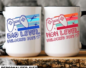 First Time Mom and Dad Mug– Ceramic Coffee Cups for New Parents