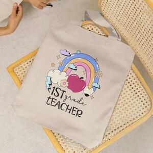 sac fourre-tout pour professeur de première année, sac pour professeur de première année, cadeau pour professeur de première année, cadeaux d'appréciation pour les enseignants, sacs fourre-tout pour professeur