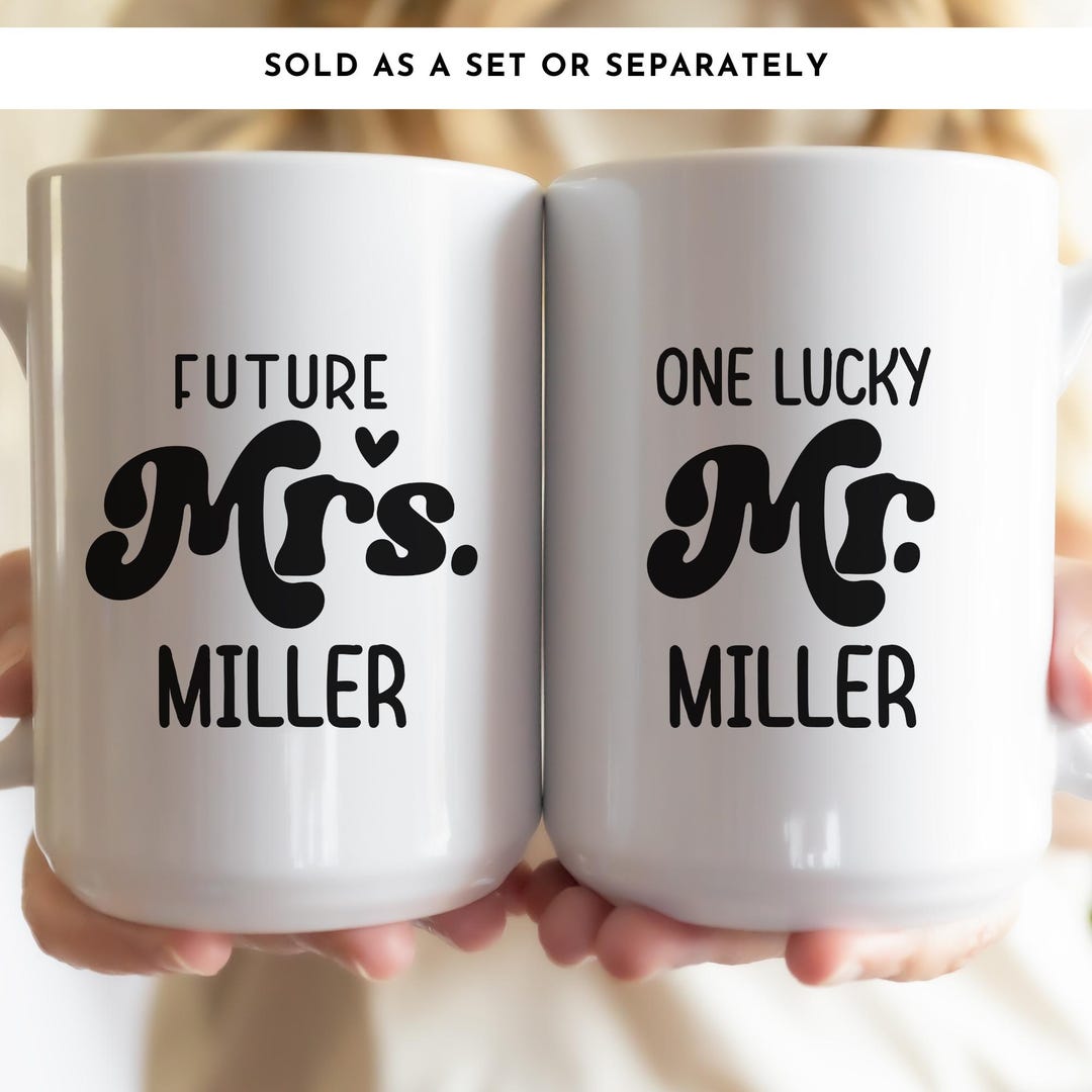 Personalized Mr & Mrs Mug: Engagement Gift for Couple - Etsy