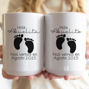 Mug abuelitos anuncio de embarazo, faire-part de grossesse abuelitos, mug abuelitos, mug futuros abuelitos, faire-part de grossesse espagnol