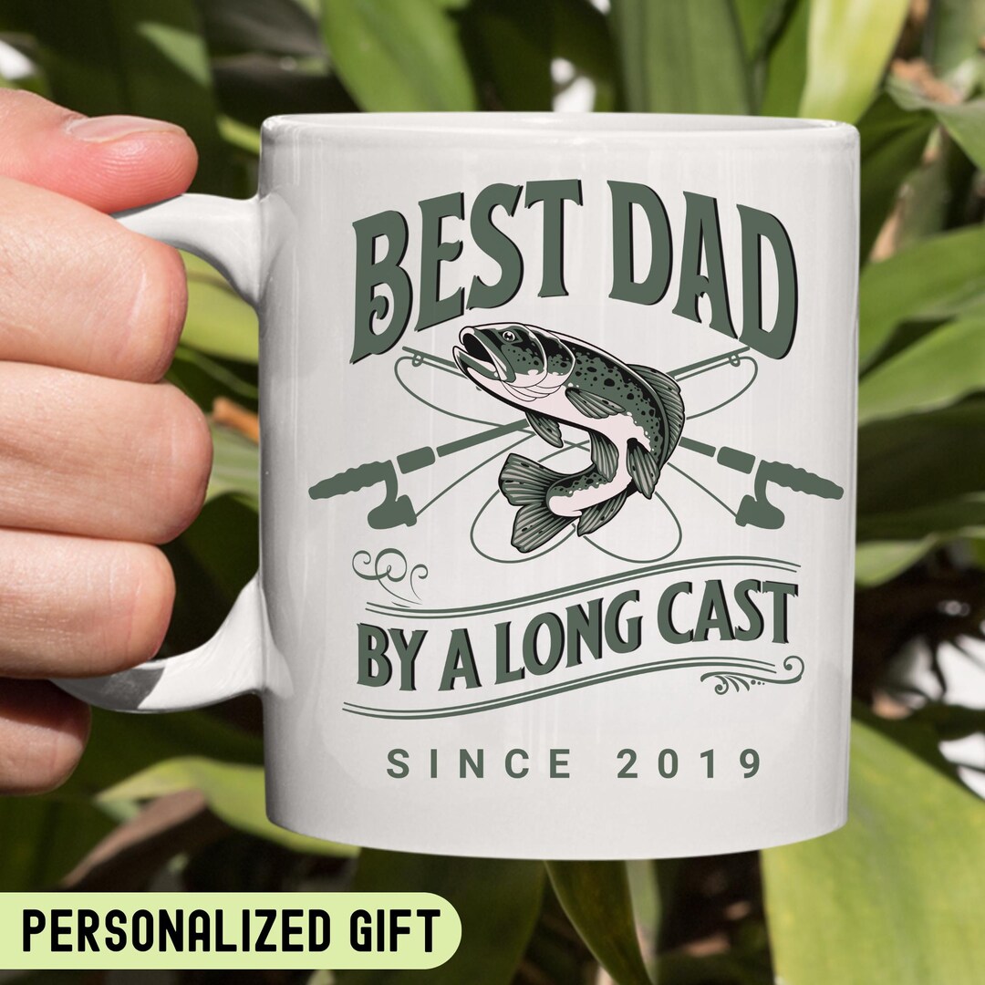 Fishing Dad Mug, Fisherman Gift for Dad, Personalized Fathers Day Gift ...