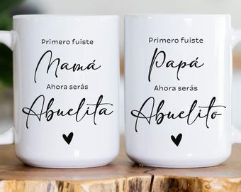 Abuela Abuelito Pregnancy Announcement Mug : Spanish Baby Reveal