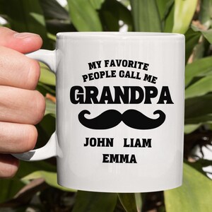 Personalized Grandpa Mug - Custom Gift with Grandkids&#39; Names - Father&#39;s Day Gift - Birthday Gift for Grandpa - Dad Coffee Cup